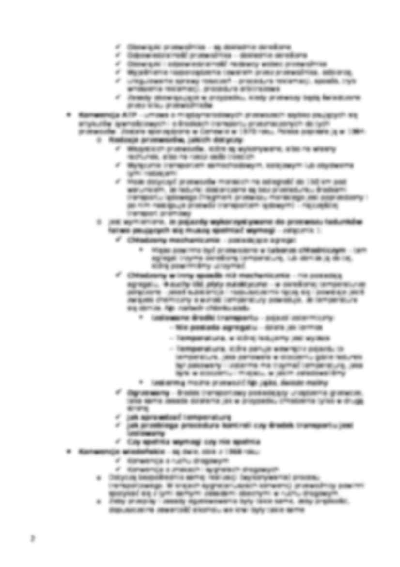 Wykład - Rozwiązania prawne w poszczególnych gałęziach transportu - strona 2