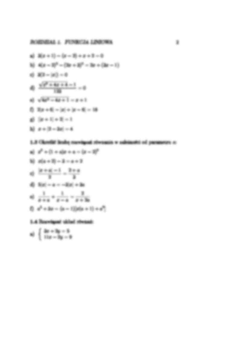 Funkcja liniowa - wykład - strona 2