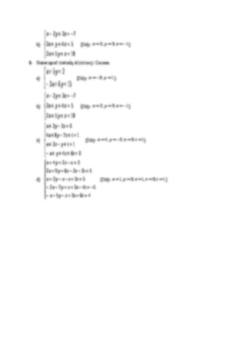 Układy równań - wykład - strona 2