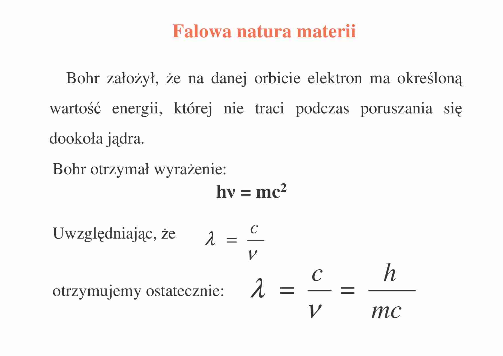 Chemia -  Falowa natura materii - wykład 3 - strona 1
