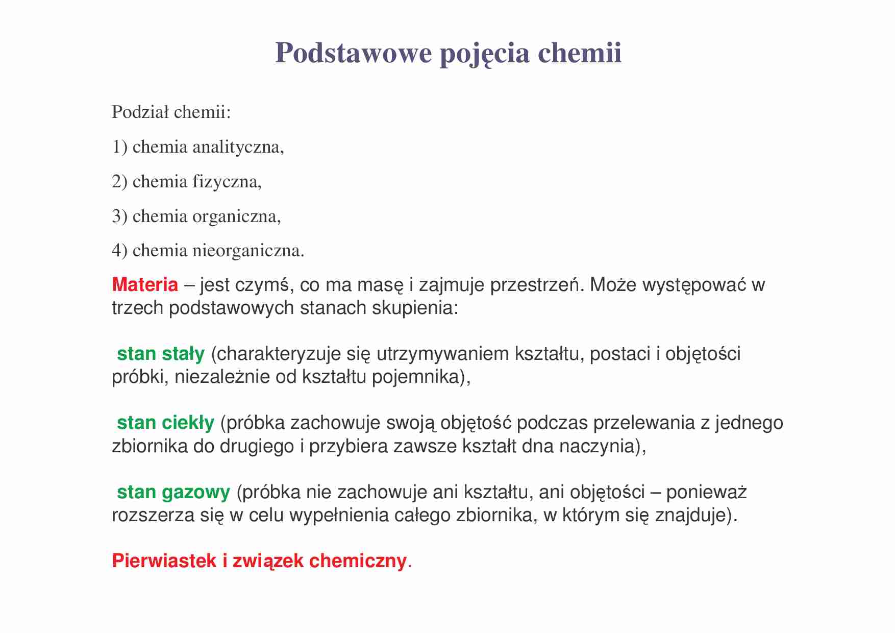Chemia- wykład 1 - mol - strona 1