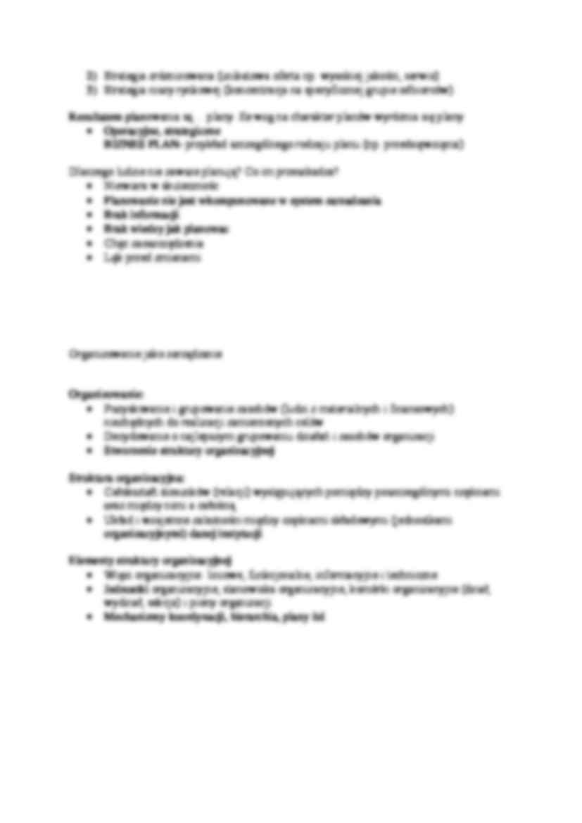 Podstawy organizacji i zarządzania- wykład 4 - strona 2