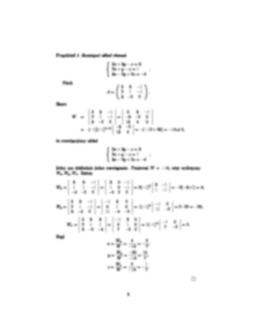 Równania Cramera- opracowanie - strona 2