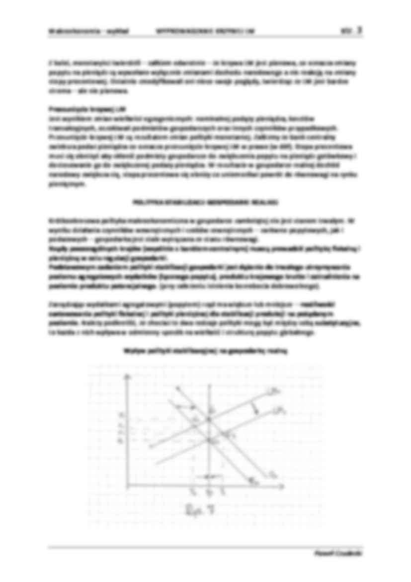 Makroekonomia - Wyprowadzanie graficznie krzywej LM WYKŁAD - strona 3