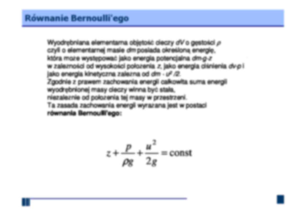 Wielkości hydrodynamiczne- wykład 3 - strona 2