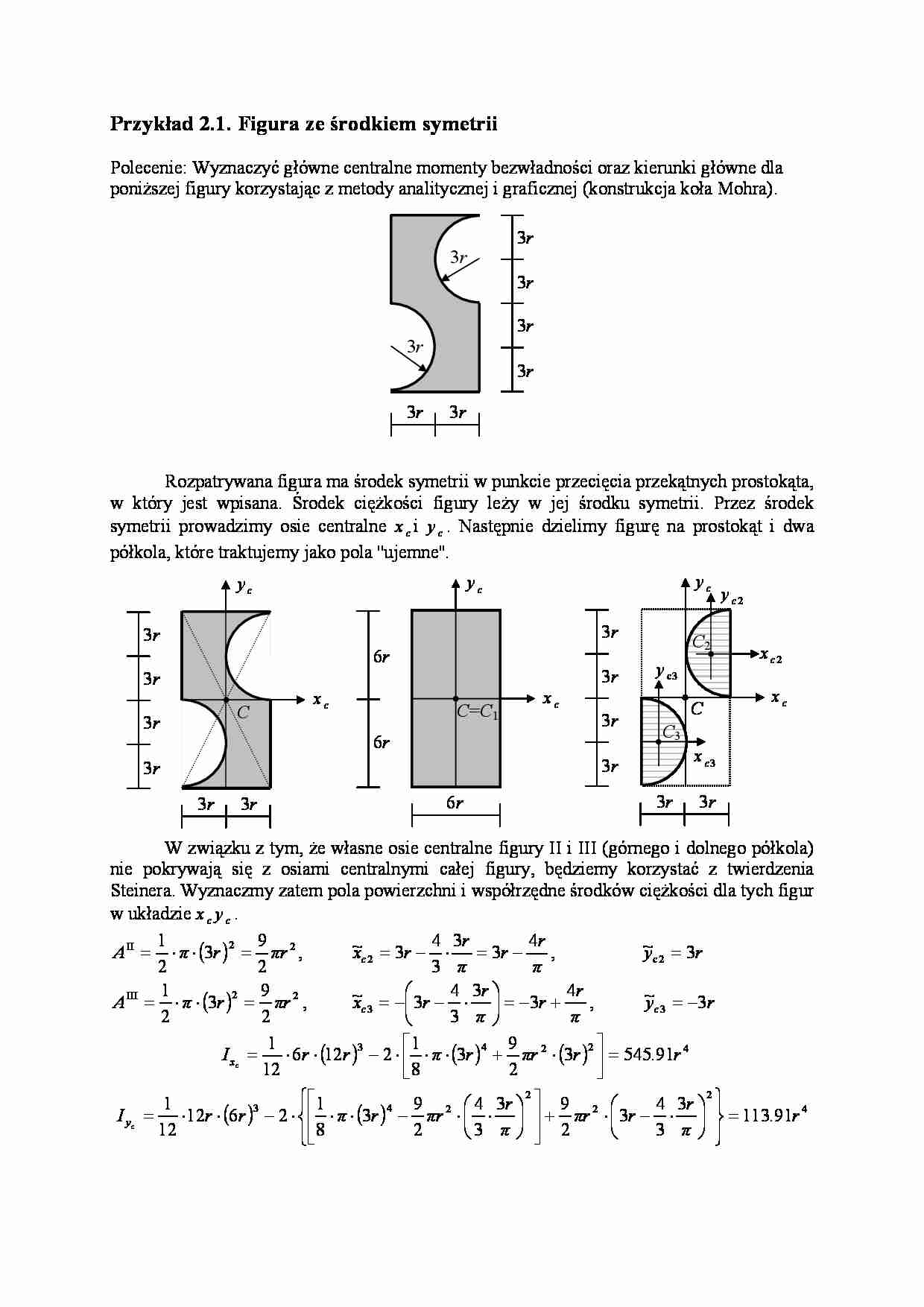 Figura ze środkiem symetrii- opracowanie - strona 1