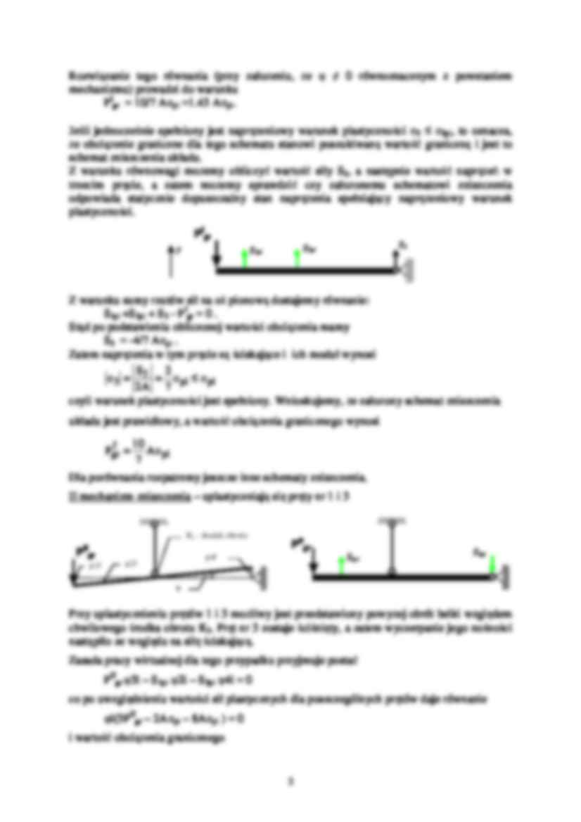 Wyznaczenie obciążenia granicznego dla układu prętowego metodą kinematyczną i statyczną - strona 2