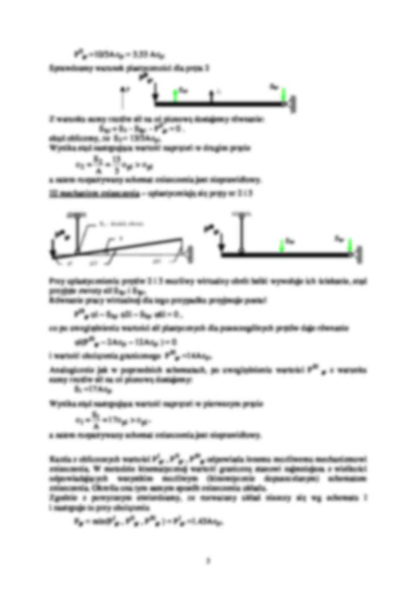 Wyznaczenie obciążenia granicznego dla układu prętowego metodą kinematyczną i statyczną - strona 3