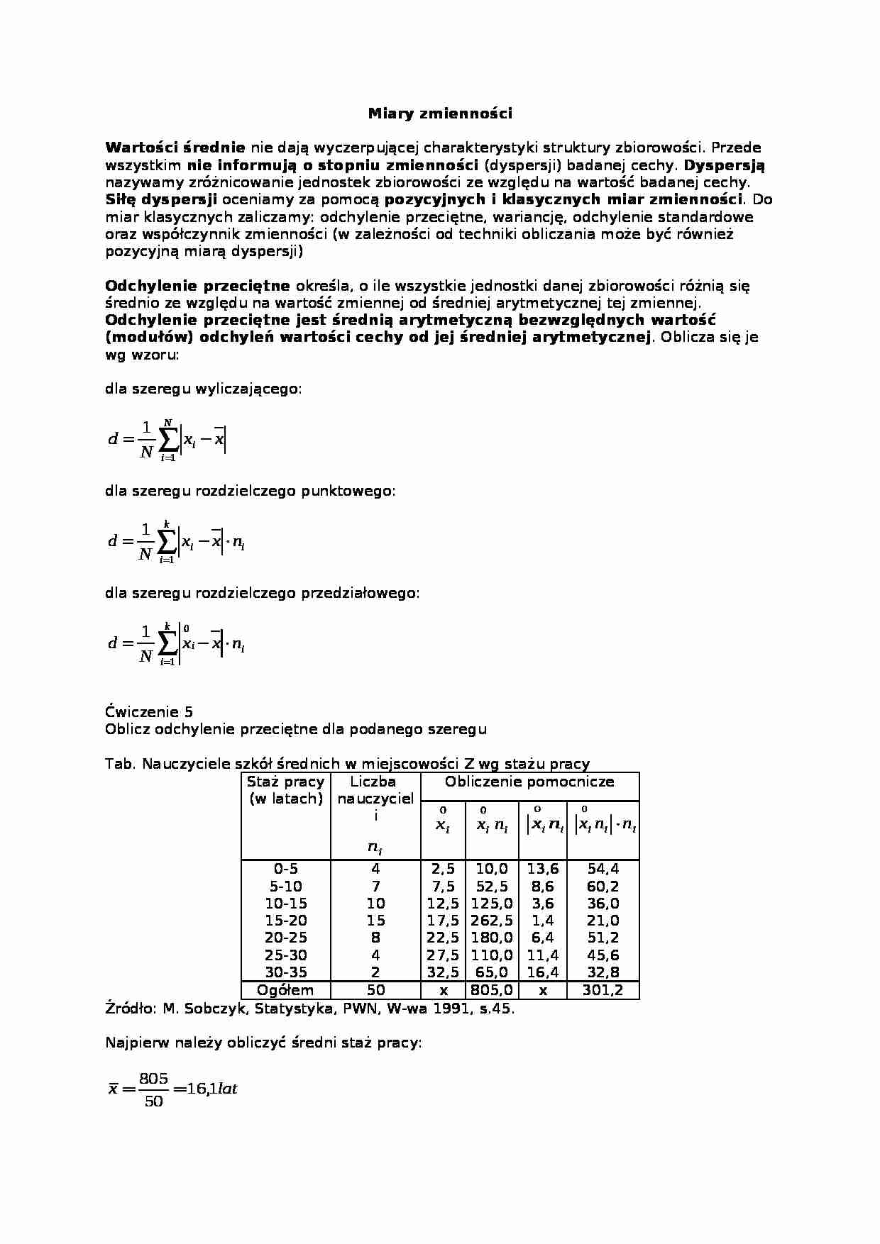 Miary zmienności - wykład - strona 1