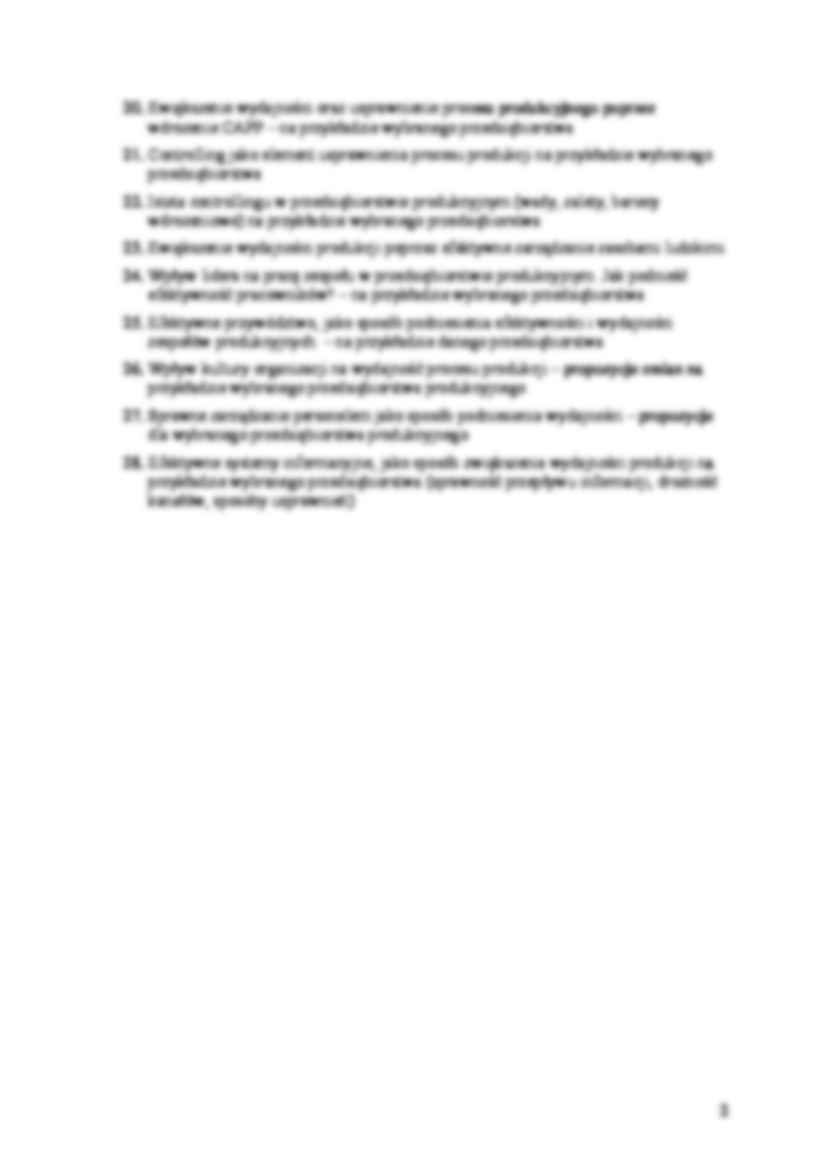 Tematy na zaliczenie przedmiotu organizacja produkcji - strona 2