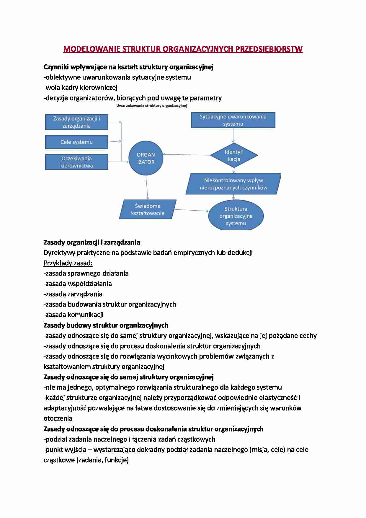 Modelowanie struktur organizacyjnych przedsiębiorst - strona 1