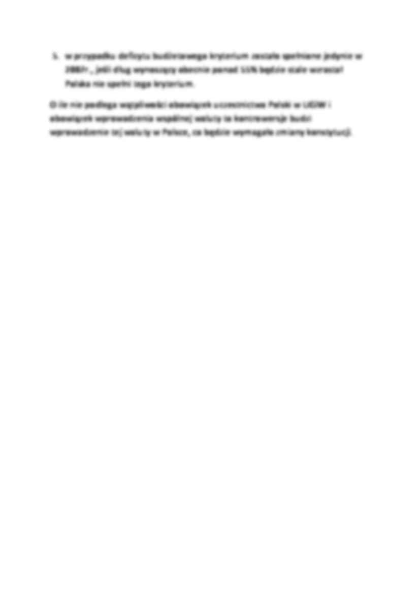 Fiskalne i pozafiskalne kryteria konwergencji - wykład - strona 2