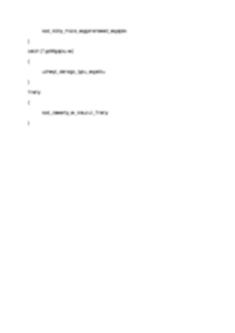 Wykład - Java - wyjątki, Powiadamianie o wyjątku - strona 3