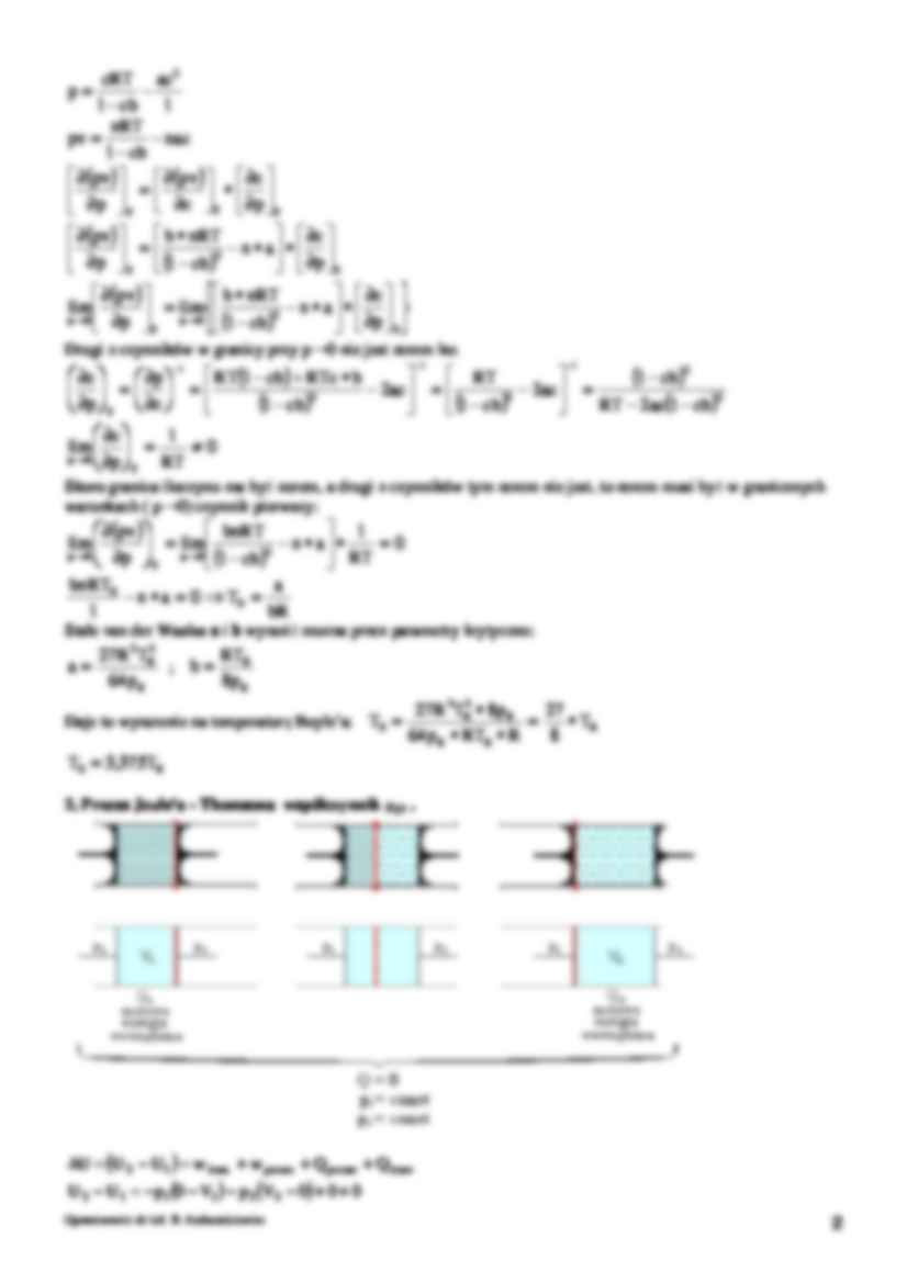 Wykład - Termodynamiczne właściwości gazów rzeczywistych - strona 2