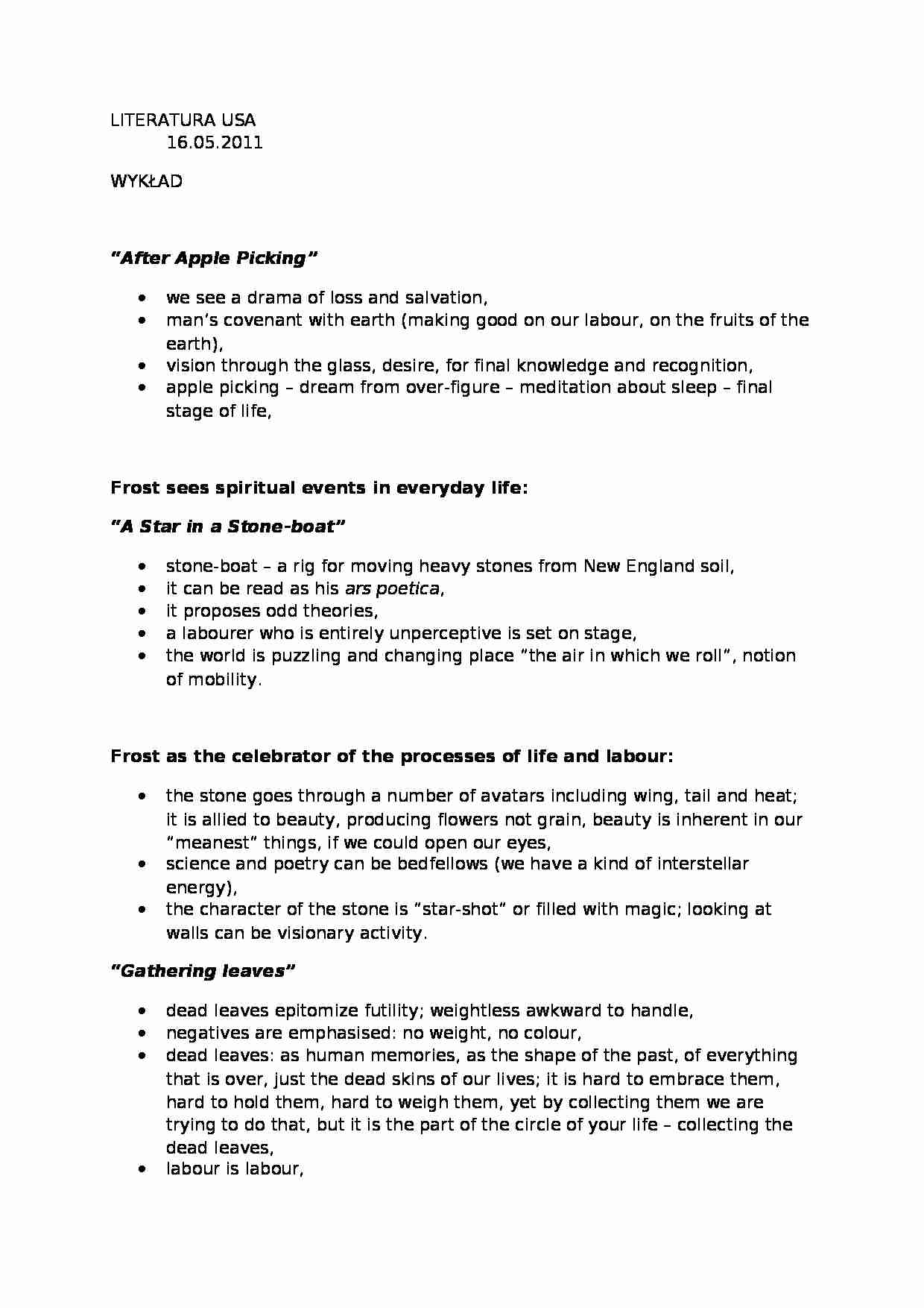 Wykład - After Apple Picking - strona 1