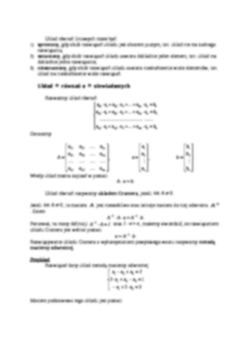 Ćwiczenia - Układy równań liniowych - strona 2