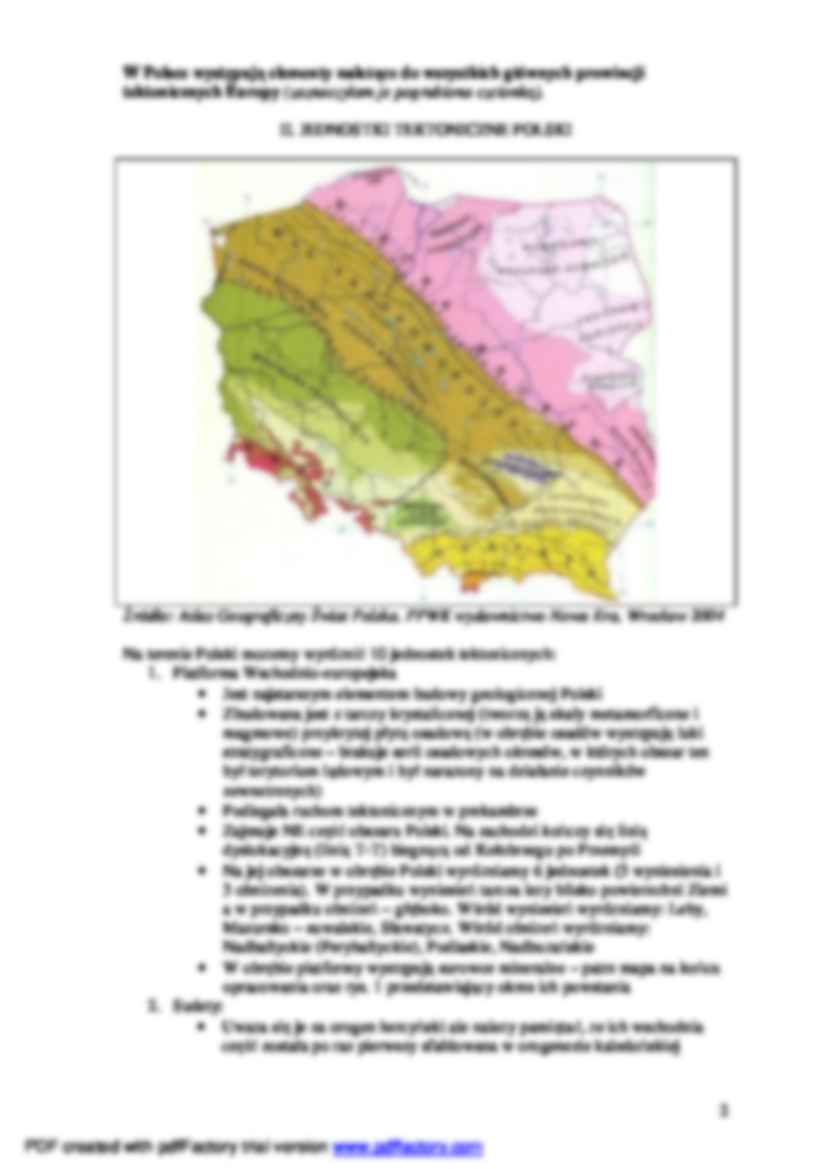 Budowa geologiczna Polski na tle budowy geologicznej Europy - wykład - strona 2
