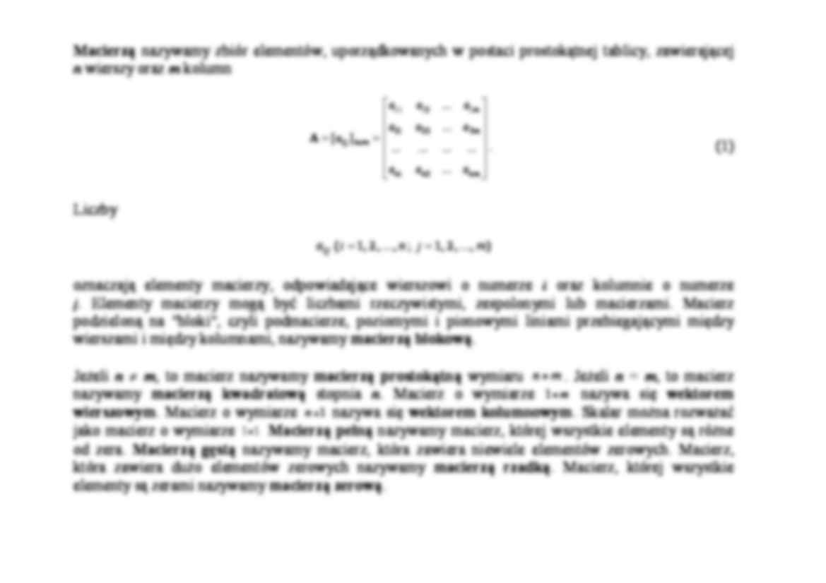 Algebra macierzy - wykład - strona 3