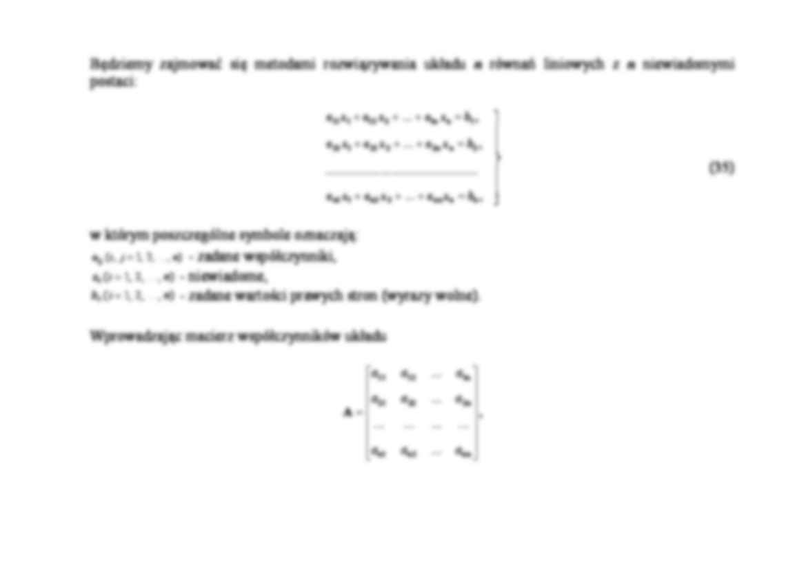 Układy równań  liniowych - omówienie - strona 3