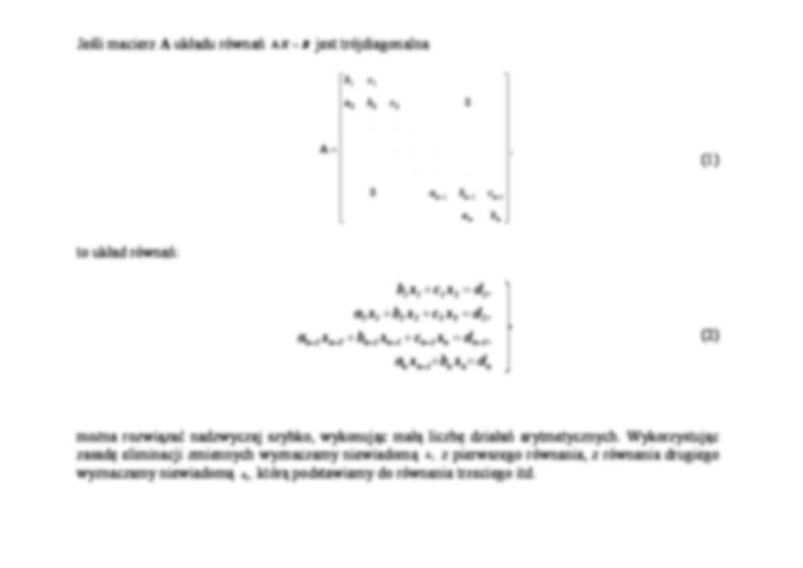 Układy równań liniowych z macierzami pasmowymi - omówienie - strona 2