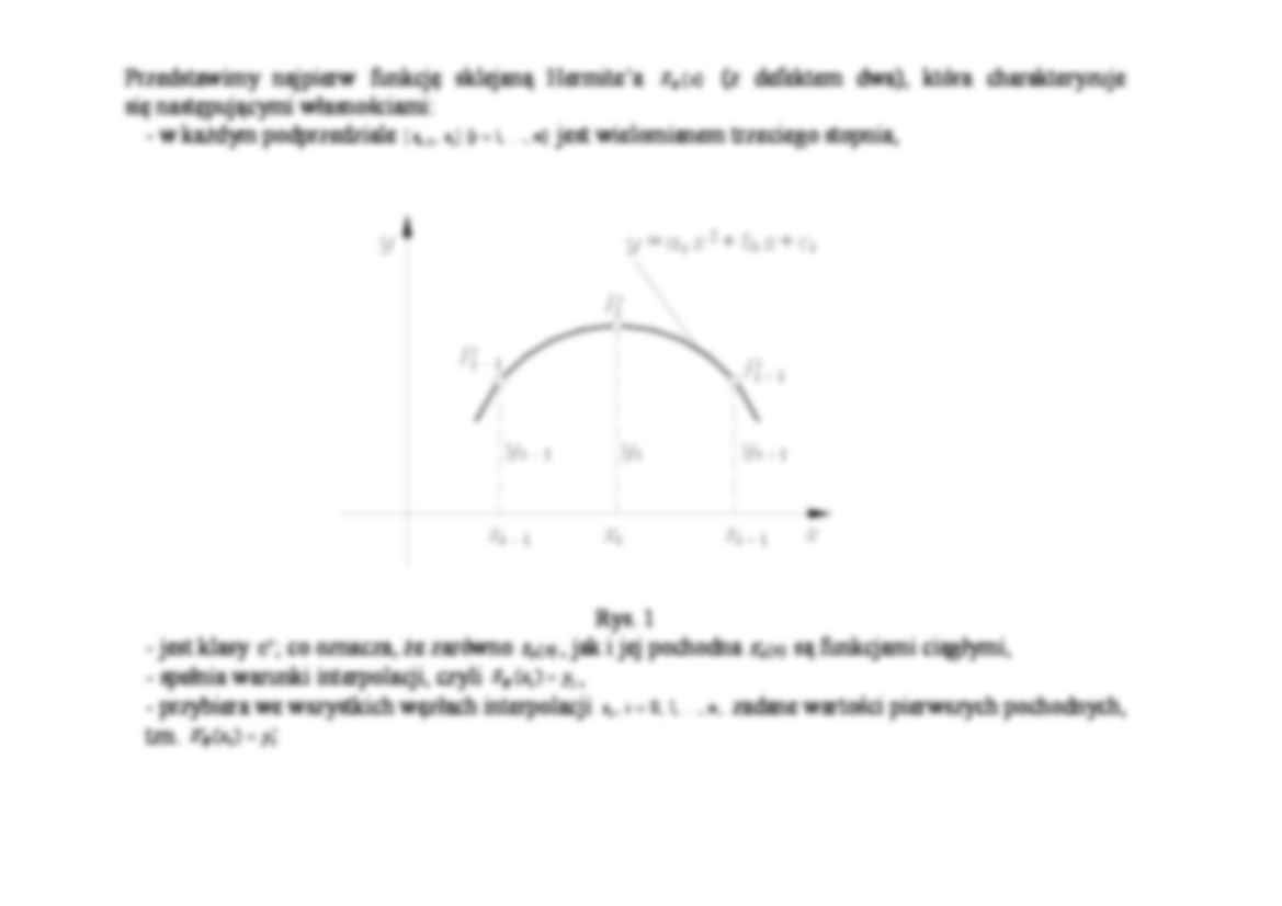wielomianowe funkcje sklejane trzeciego stopnia - wykład - strona 2