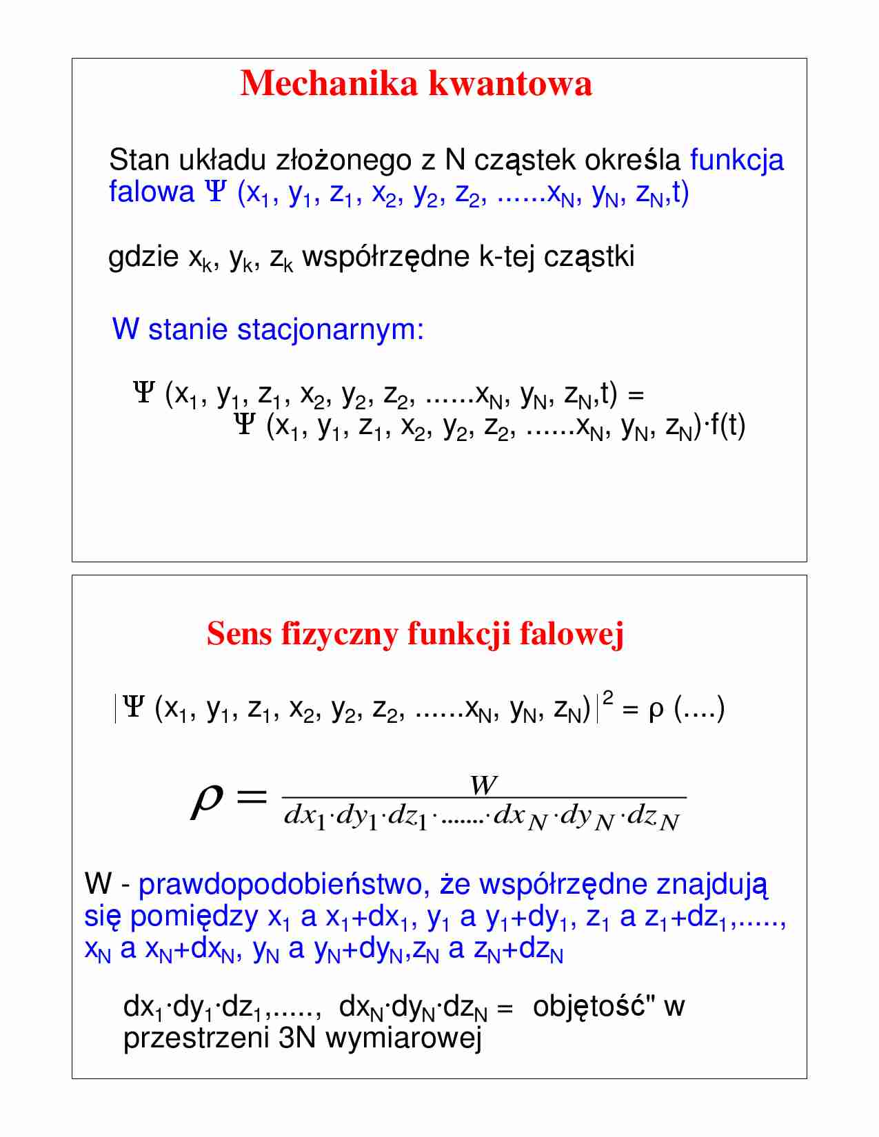  Mechanika kwantowa - wykład - strona 1