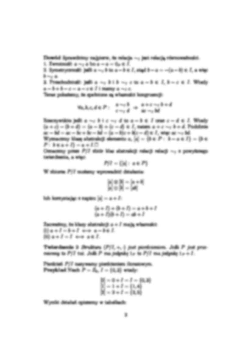 Algebra -  Własności ideałów - strona 2