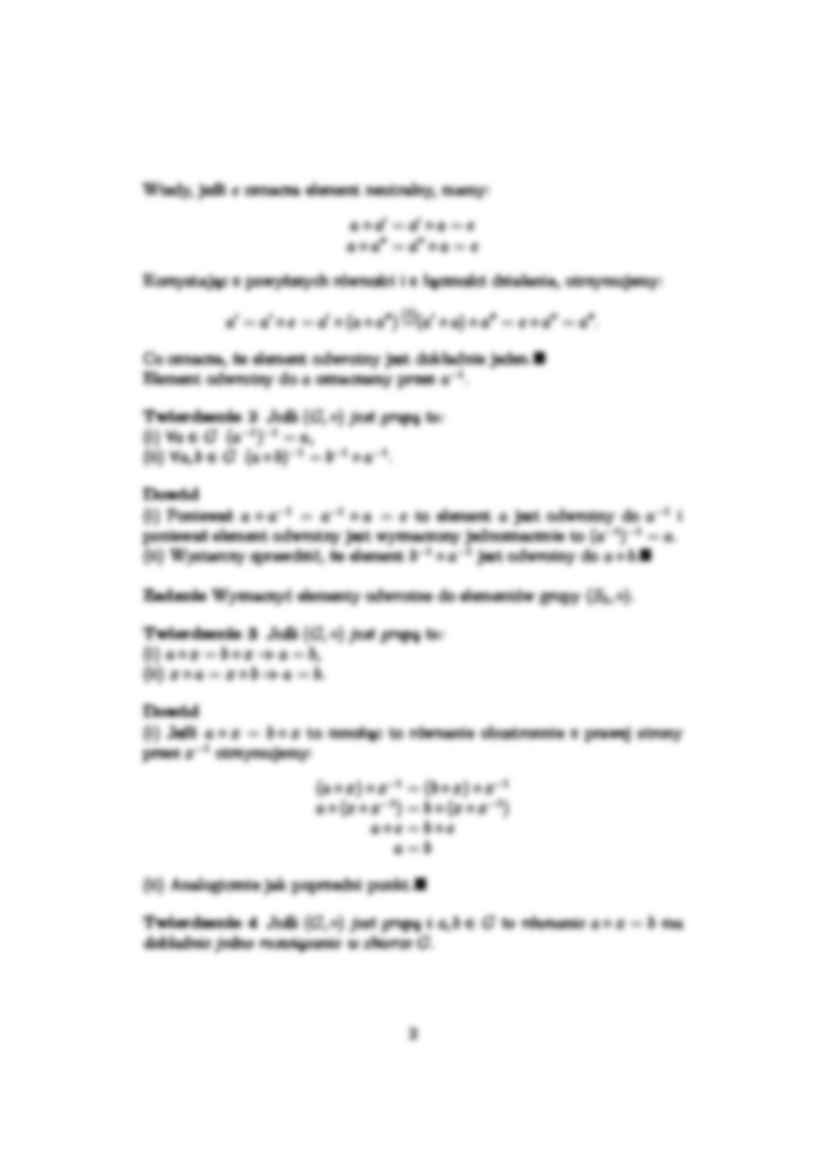 struktury algebraiczne - omówienie - strona 2