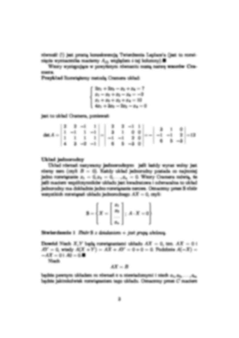 układy równań liniowych - omówienie - strona 3