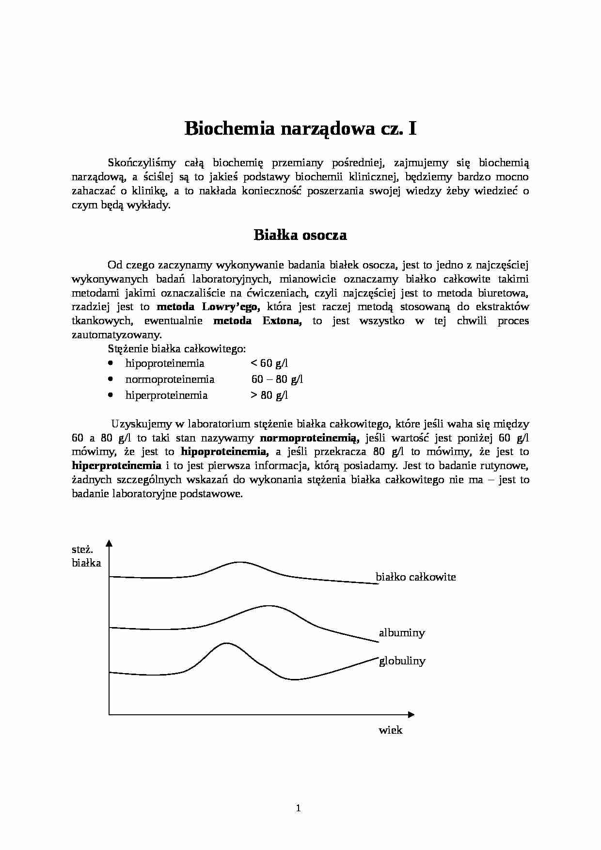Biochemia narządowa - wykład - strona 1