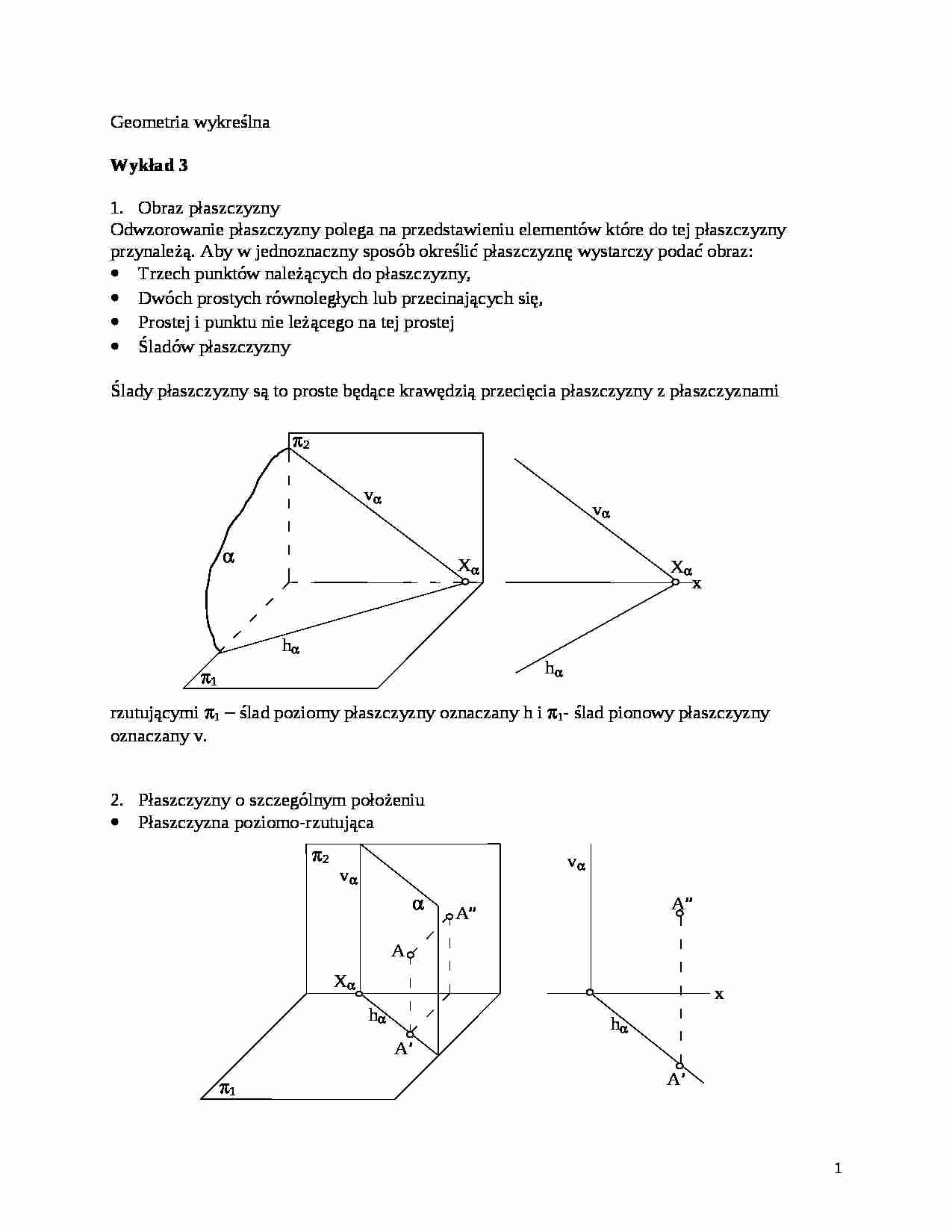 Geometria wykreślna - omówienie - strona 1