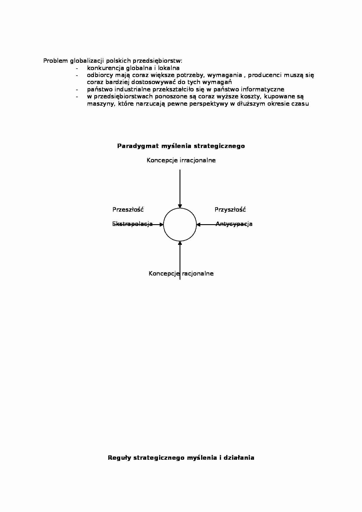 zarządzanie strategiczne - wykłady - strona 1