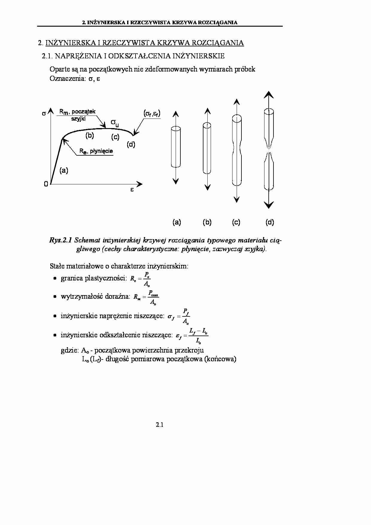 Inżynierska i rzeczywista krzywa rozciągania - strona 1