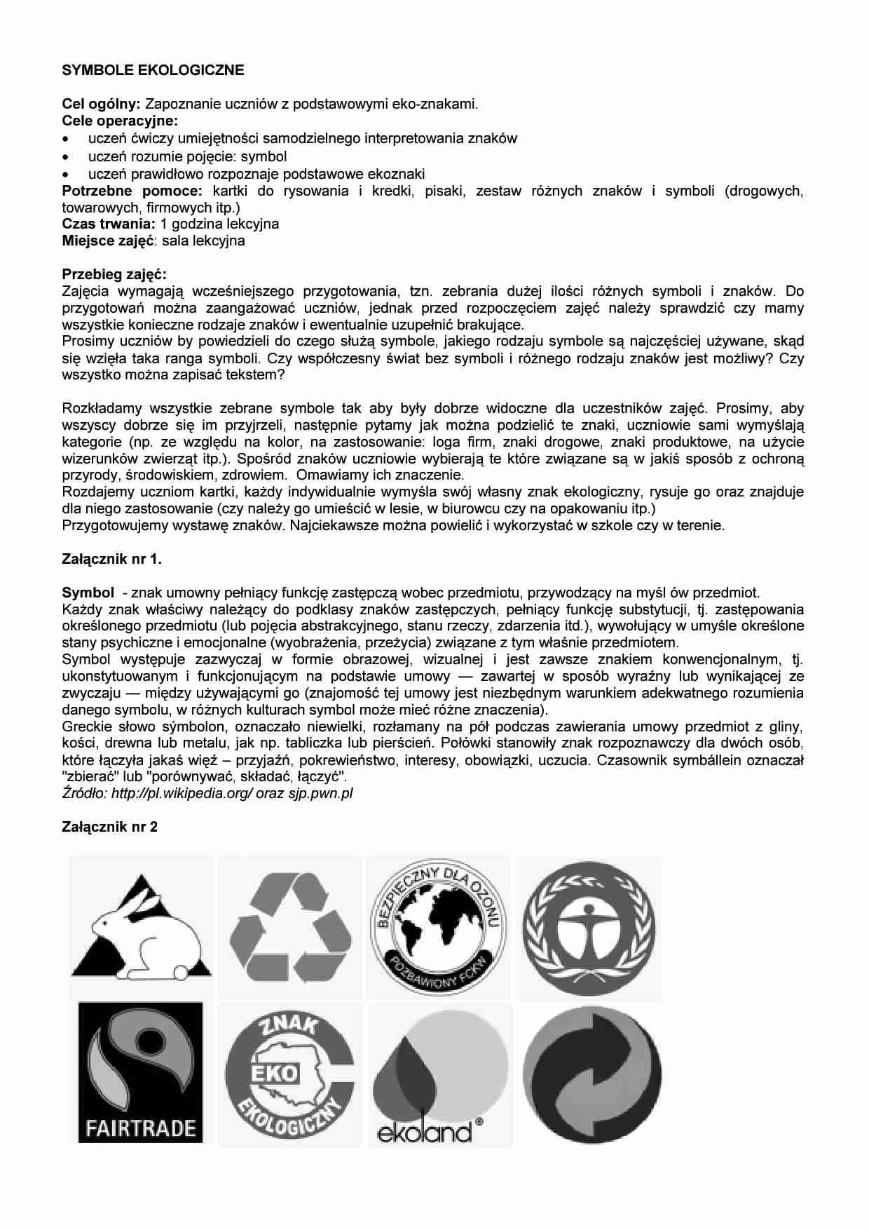 Symbole ekologiczne - strona 1