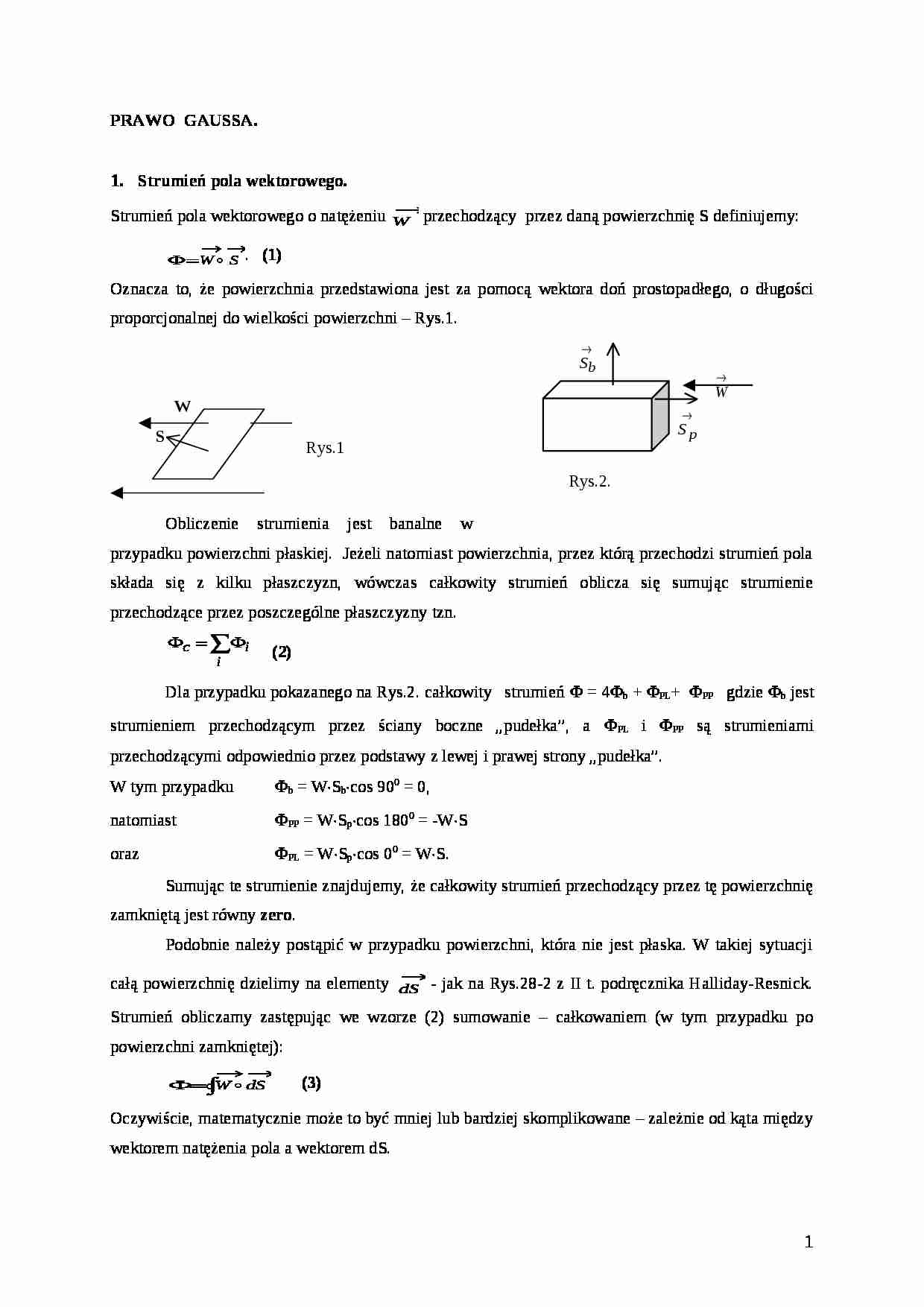 Prawo Gaussa cz. 1 - strona 1