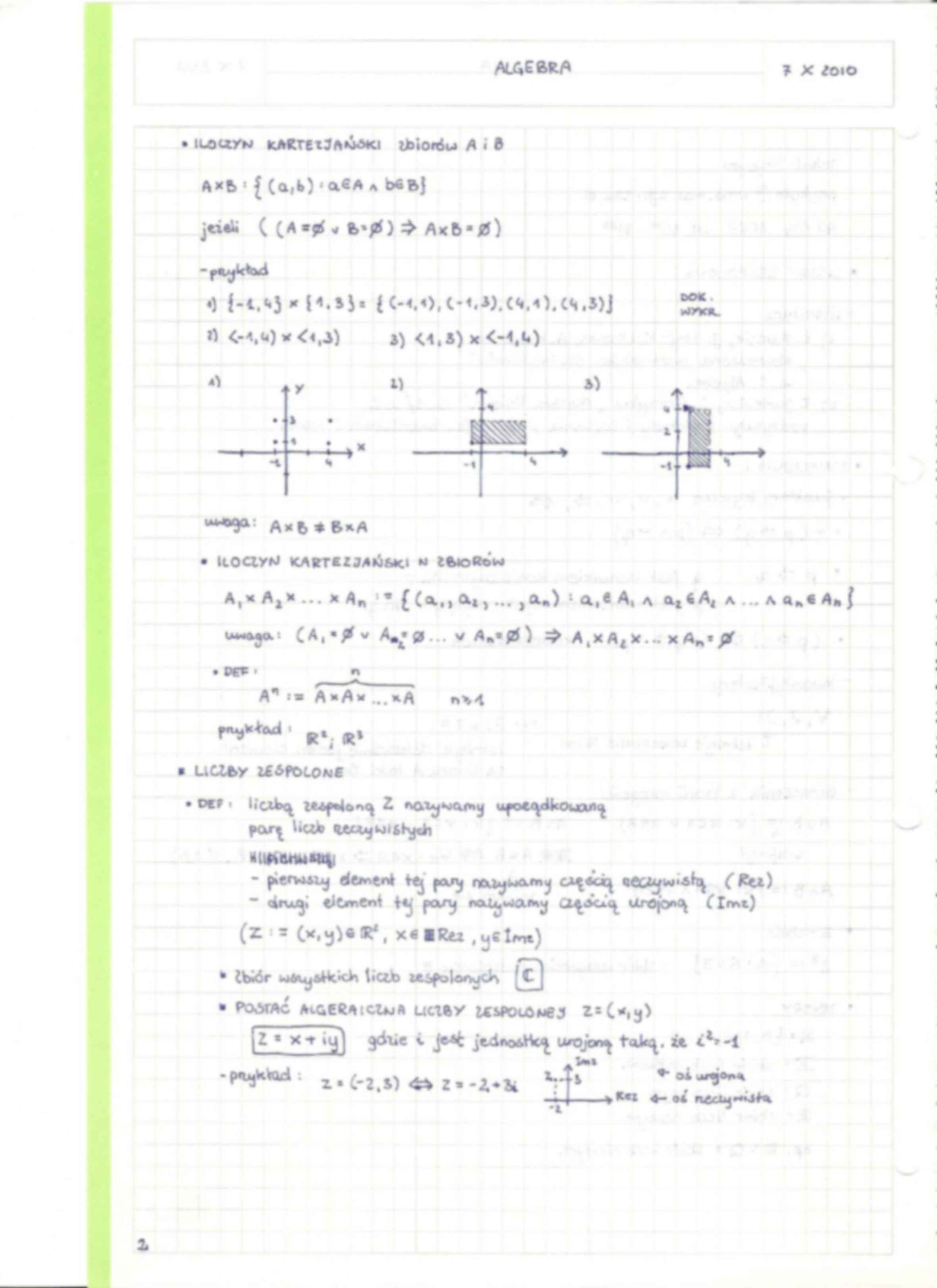 Algebra-zeszyt z wykładów - strona 2
