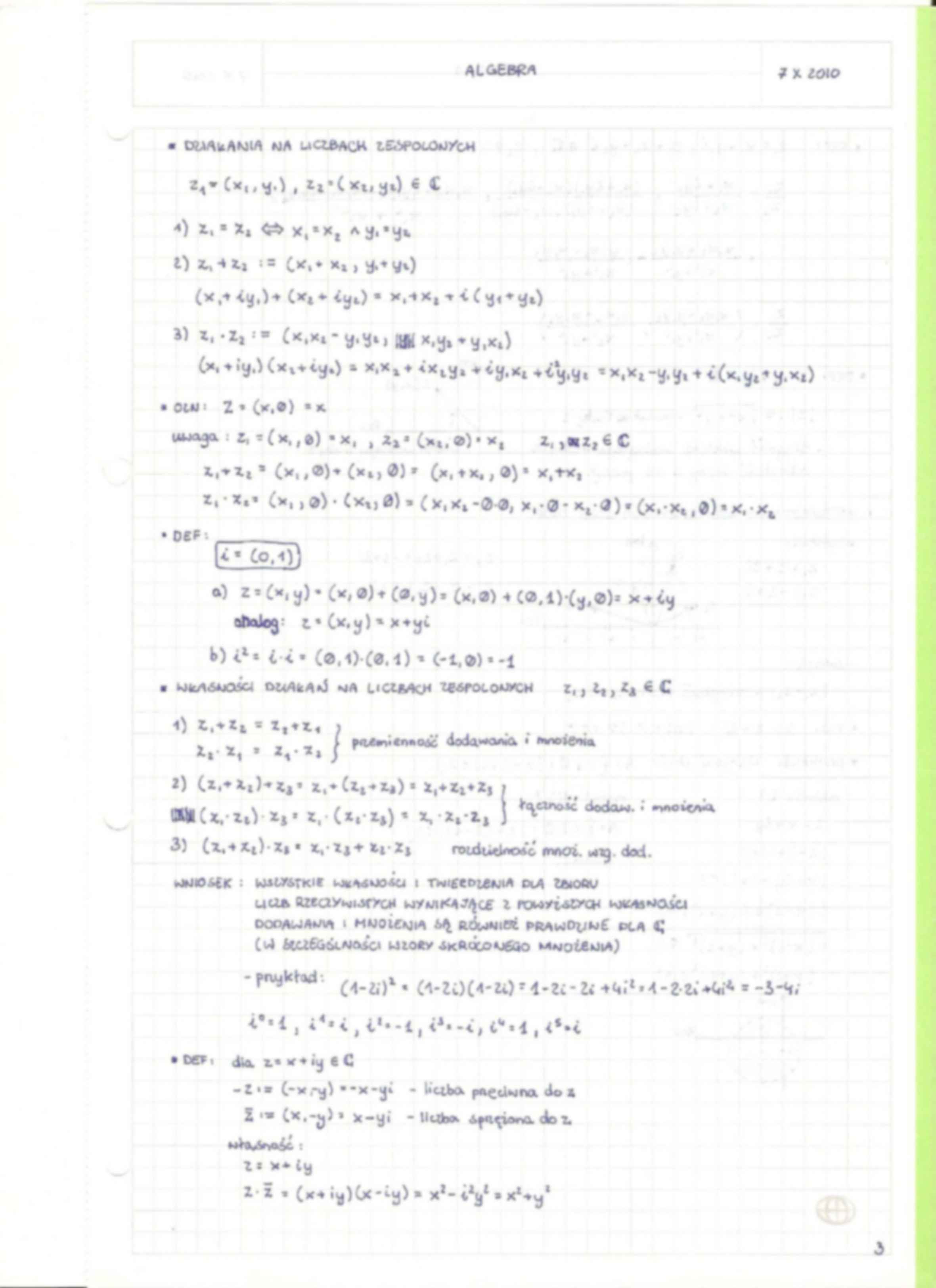 Algebra-zeszyt z wykładów - strona 3