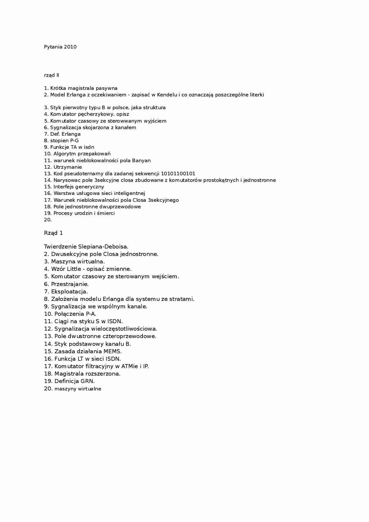 Pytania z egzaminów 2009-2010-systemy komunikacji - strona 1