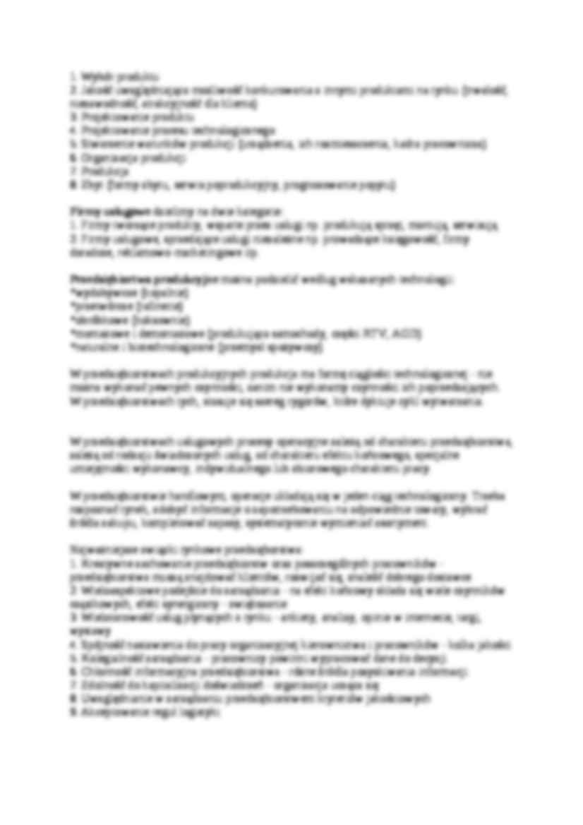 Zarządzanie produkcją i usługami - wykłady - strona 3