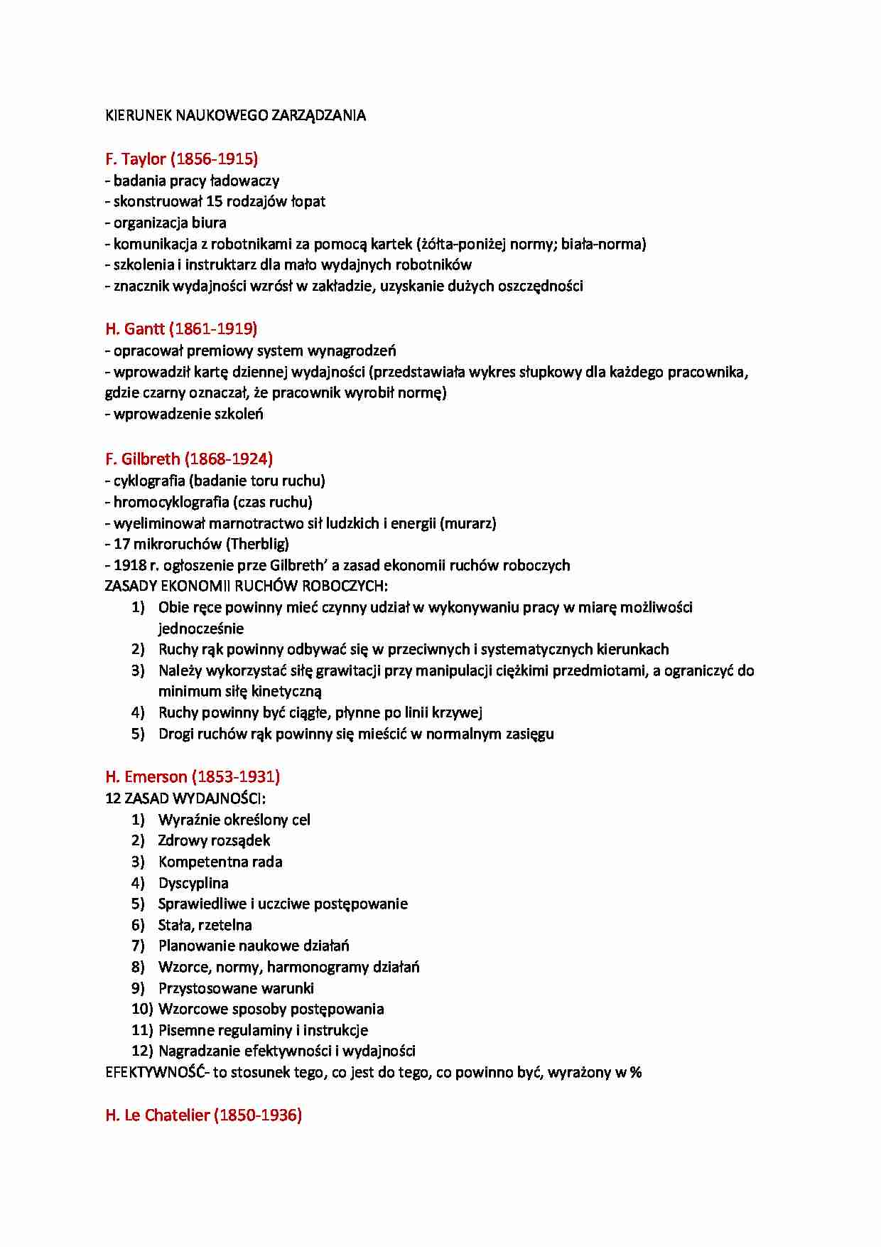 Zarządzanie i organizacja - wykłady - strona 1