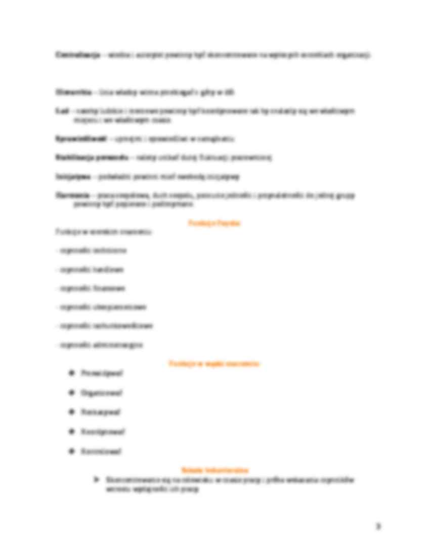 Podstawy organizacji i zarządzania: otoczenia organizacji oraz ewolucja zarządzania - strona 3