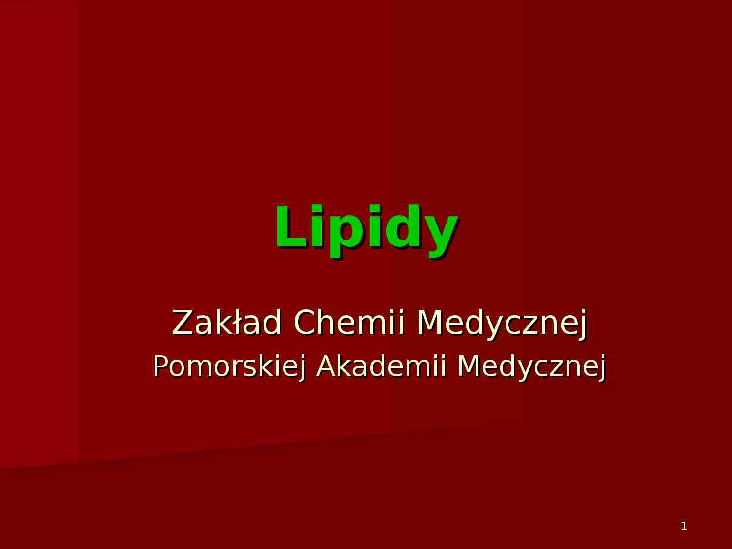Lipidy wykład - strona 1