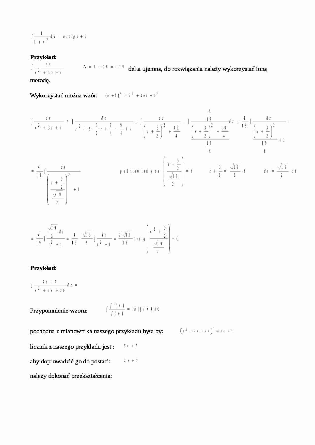 Matematyka: macierze, całki, układy równań liniowych - wykłady - strona 1