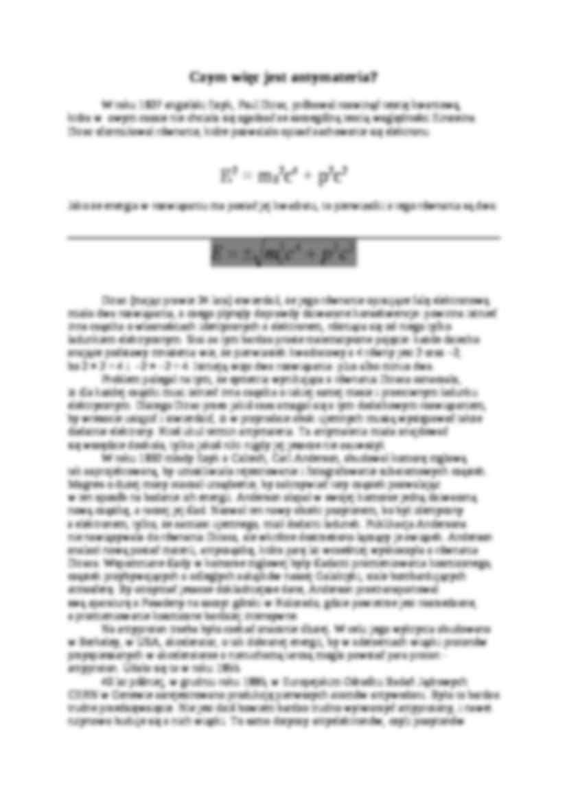 Fizyka - antymateria - strona 2