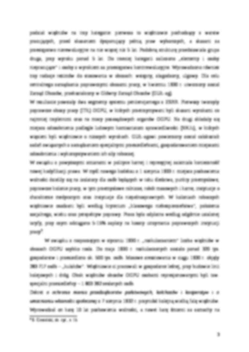 Referat pt. System pracy przymusowej w ZSRR (1922-1953) – zarys problematyki - strona 3
