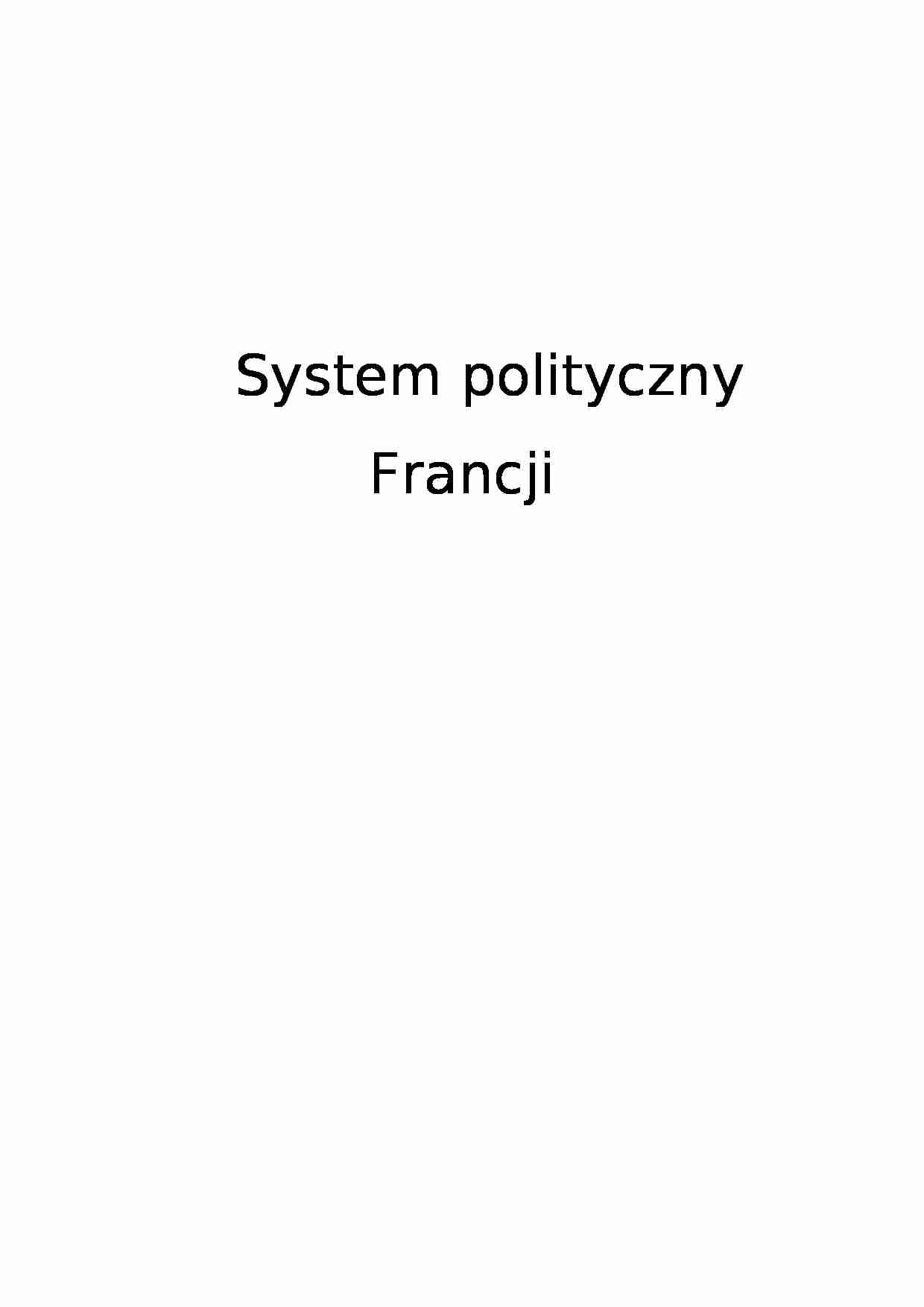 System polityczny Francji - strona 1