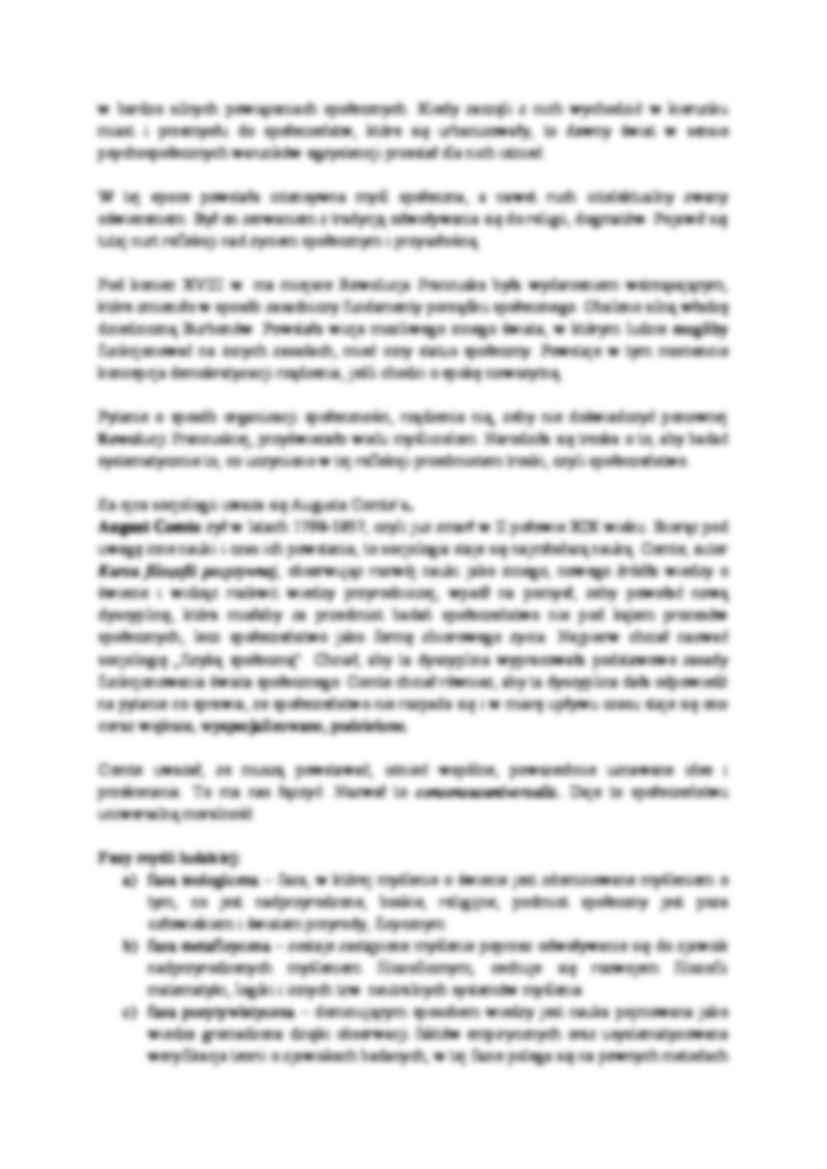 Socjologia - geneza, metody badań socjologicznych - strona 2
