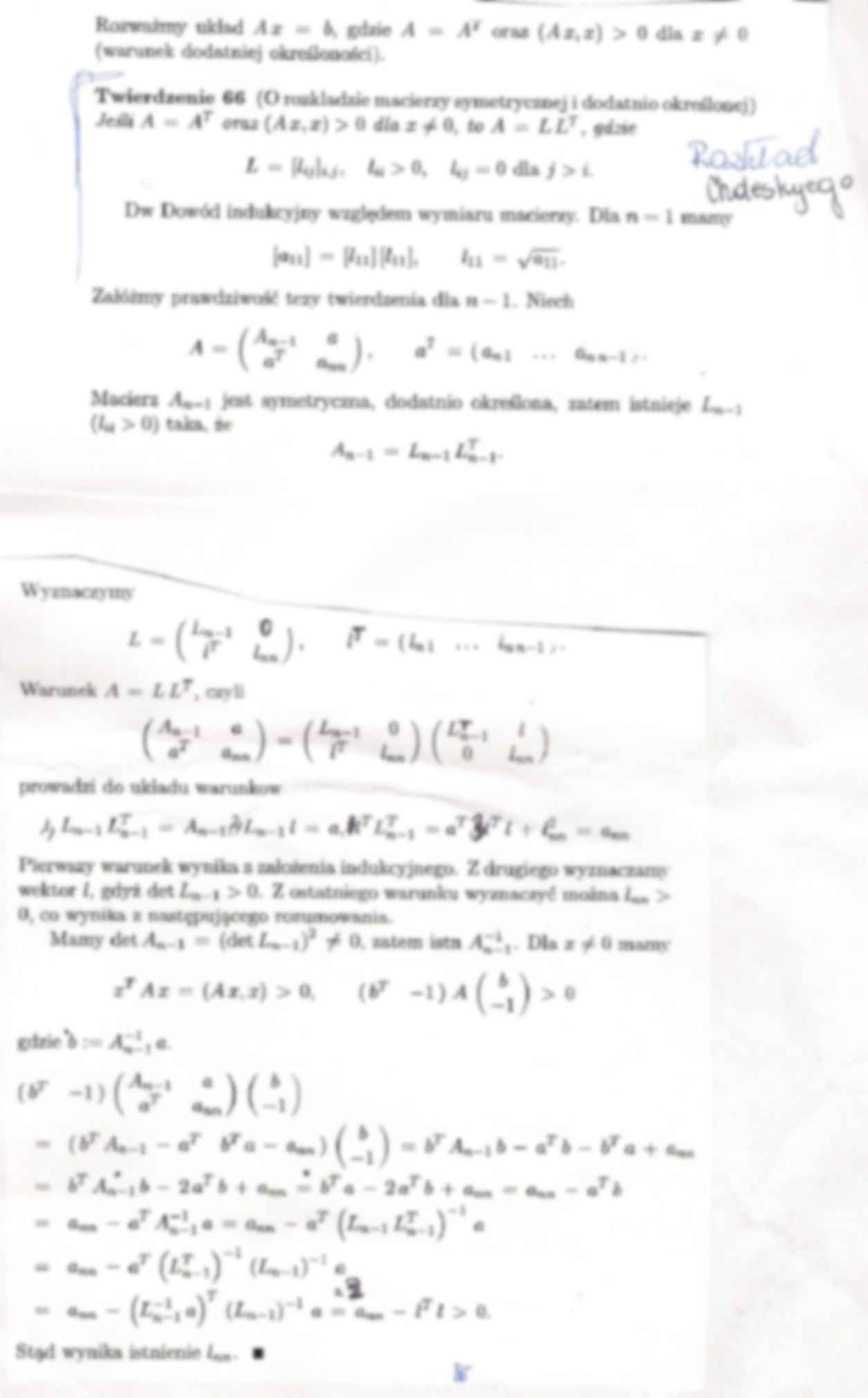 Metody numeryczne algebry liniowej - zagadnienia na egzamin - strona 3