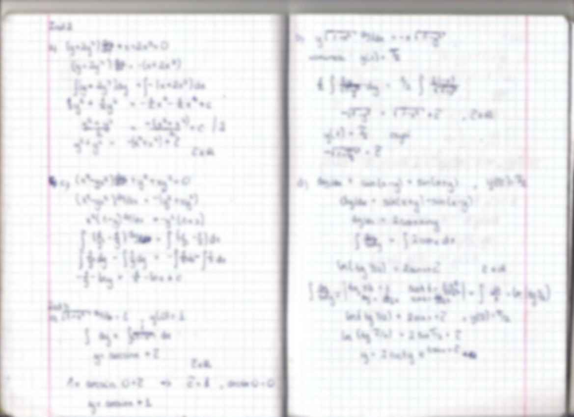 równania różniczkowe - lista zadań na kolokwium - strona 2
