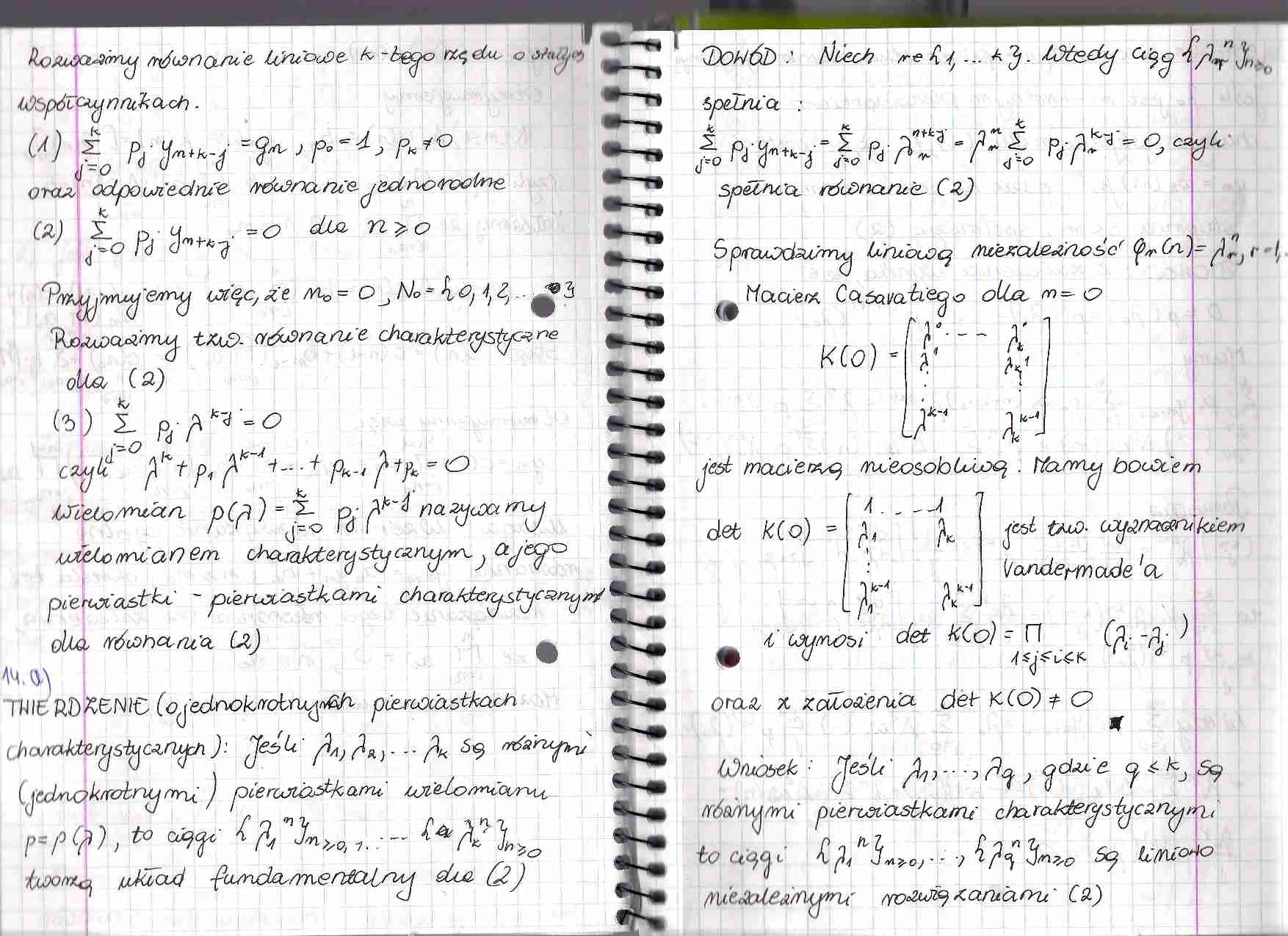Równania rekurencyjne - materiały cz. 3 - strona 1